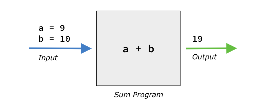 The input and output of a computer's program